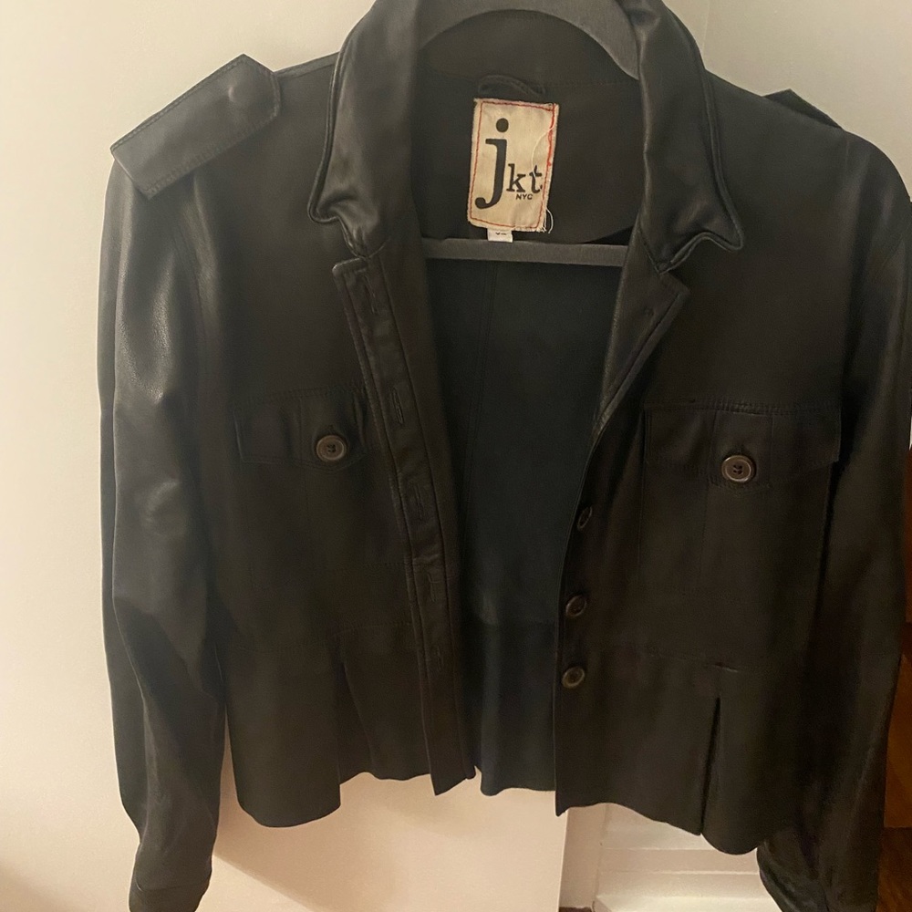 Jkt-Nyc Black Leather Jacket View 4